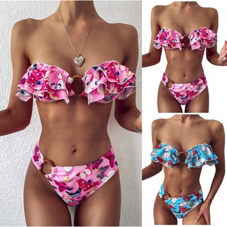 Bikini Màu Trơn Thiết Kế Nâng Ngực Cho Nữ