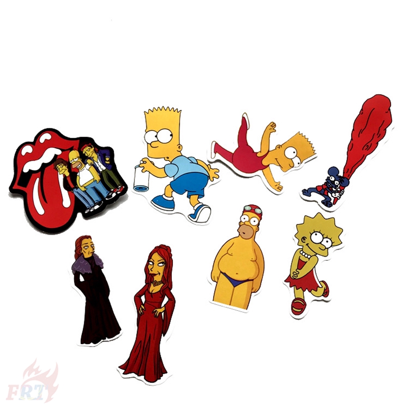 ❉ The Simpsons - Series 04 Giấy và decal dán tường ❉50Pcs/Set Cartoon DIY Mixed Laptop Skateboard Doodle Decals Stickers