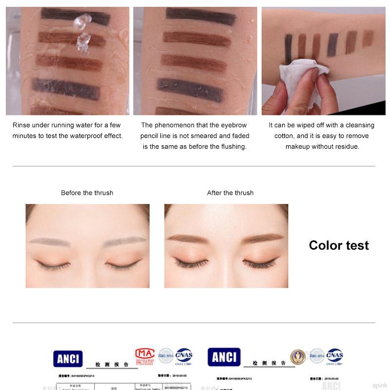 [Hàng mới về] Bút Kẻ Lông Mày Hai Đầu Xoay Tự Động Chống Thấm Nước Lâu Trôi Màu Sắc Dễ Sử Dụng