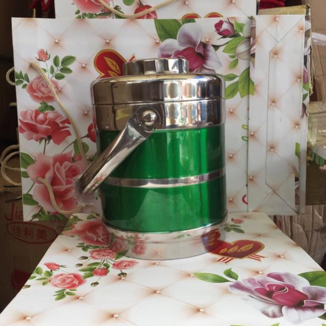 Hộp cơm giữ nhiệt inox 3 ngăn màu sắc