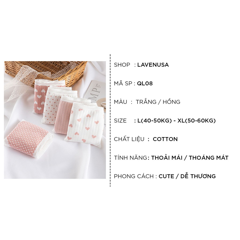 Quần lót nữ cute dễ thương cotton kháng khuẩn siêu đẹp QL08