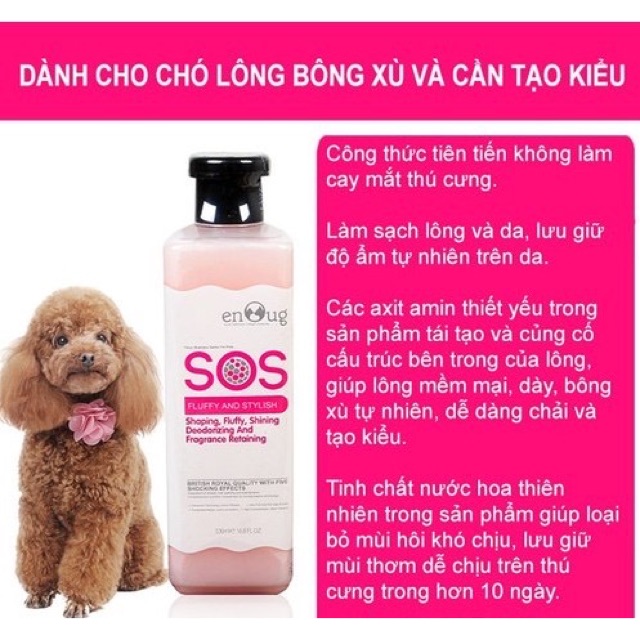 [ CHÍNH HÃNG KỲ NAM]Sữa Tắm SOS 530ml cho Thú Cưng Chó Mèo🐶🐱
