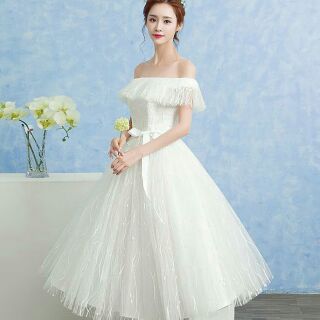 Đầm bẹt vai dún cực xinh