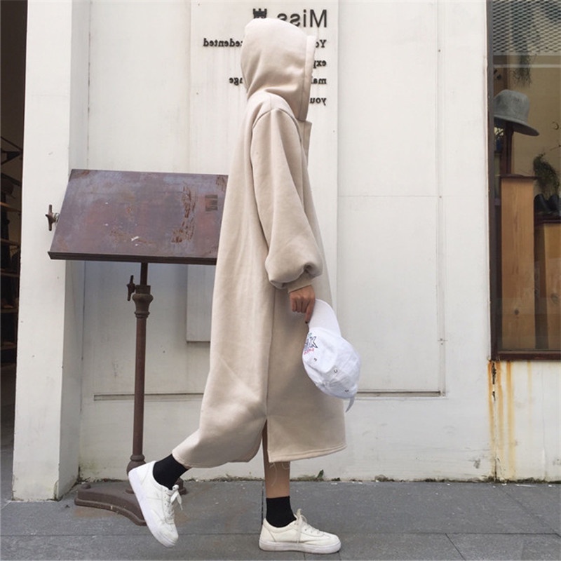 Váy nỉ hoodie Ulzzang phong cách Hàn Quốc