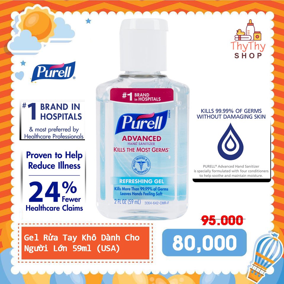 [USA] Gel Rửa Tay Khô Diệt Khuẩn PURELL (Hsd 10/2022)