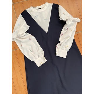 Váy babydoll tay bèo hoa nhí Naked by V size S