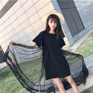 Váy phối lưới ulzzang