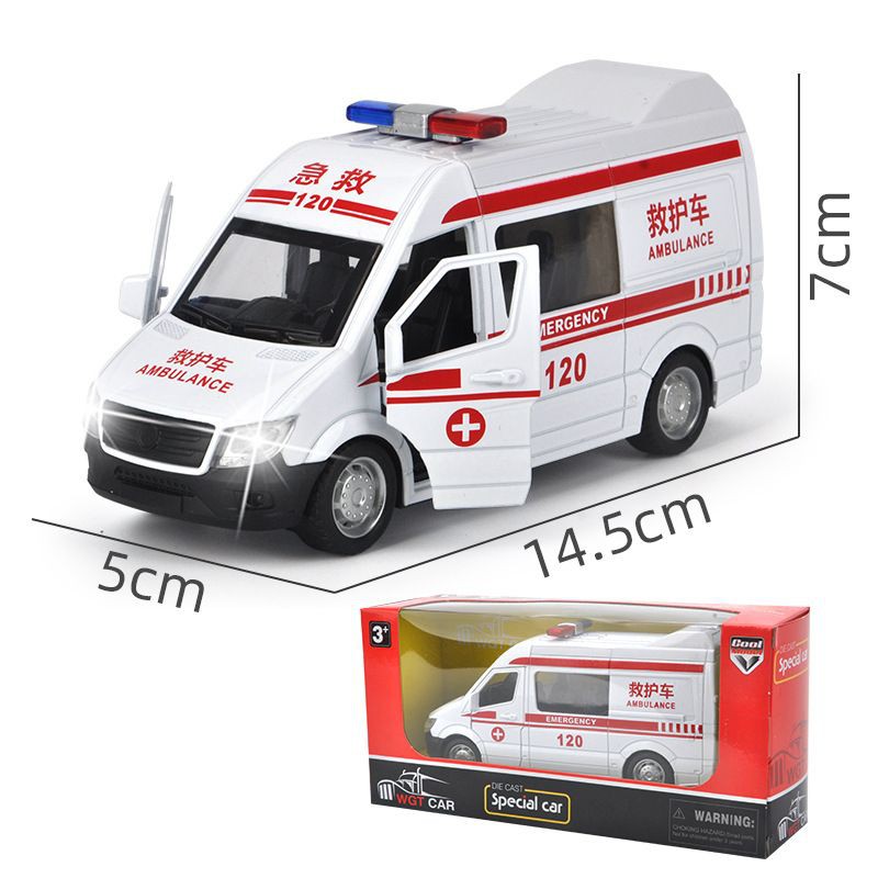 Đồ chơi XE C SÁT XE C THƯƠNG bằng sắt xe mở được 4 cửa chạy cót có âm thanh đèn