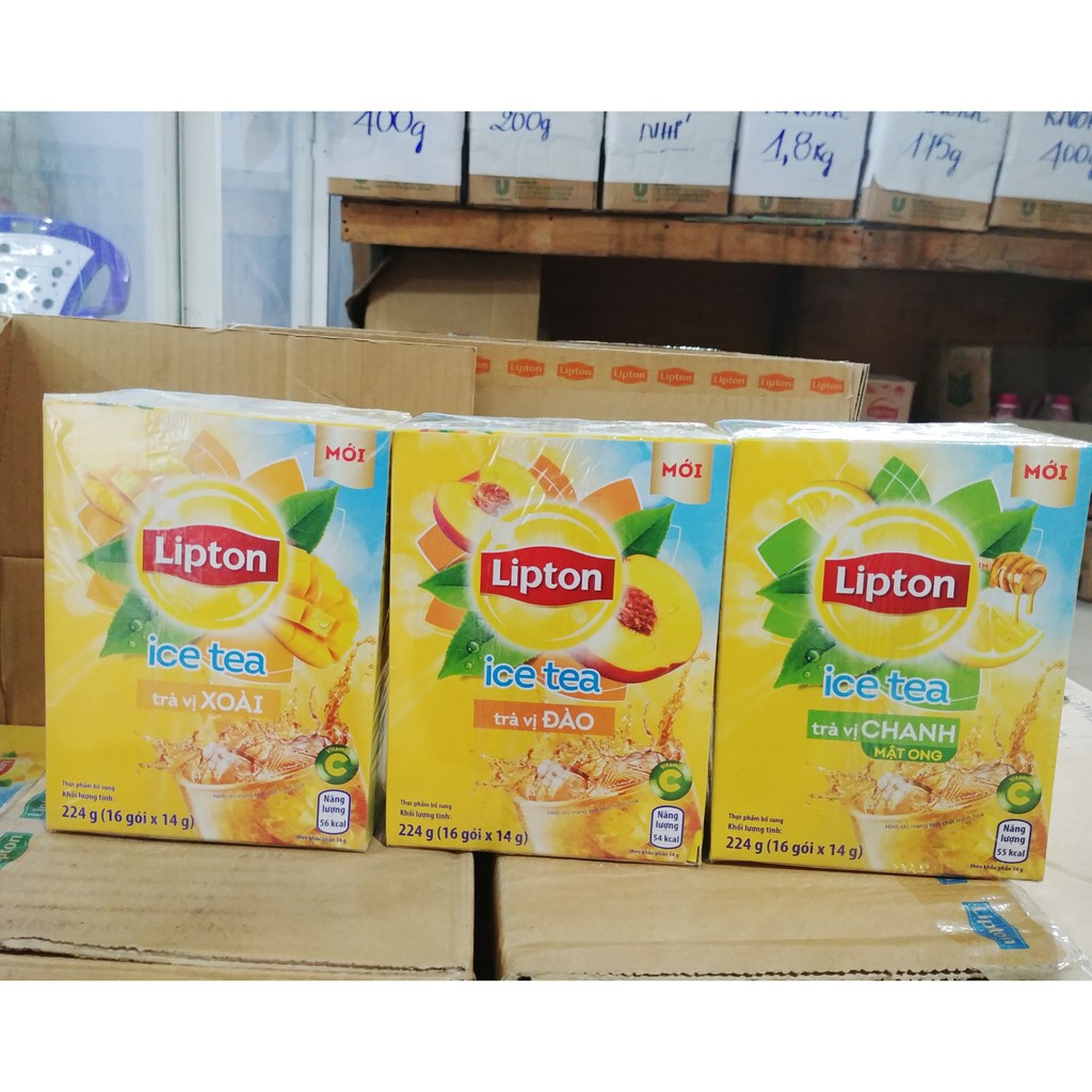 Trà chanh mật ong/ĐÀO/XOÀI  Lipton Ice Tea (16 Gói x 14g)