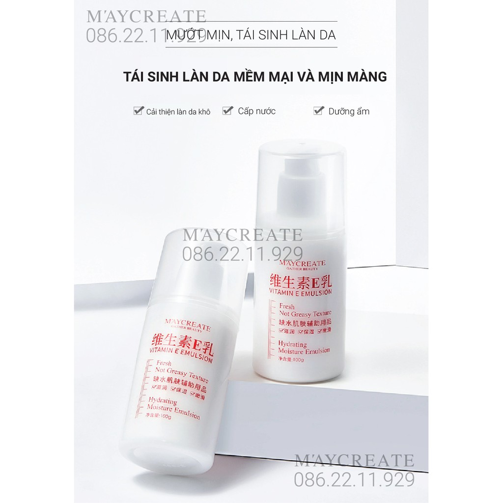 Sữa Dưỡng Thể Trắng Da Vitamin E Maycreate Hàng Nội Địa Trung. | BigBuy360 - bigbuy360.vn