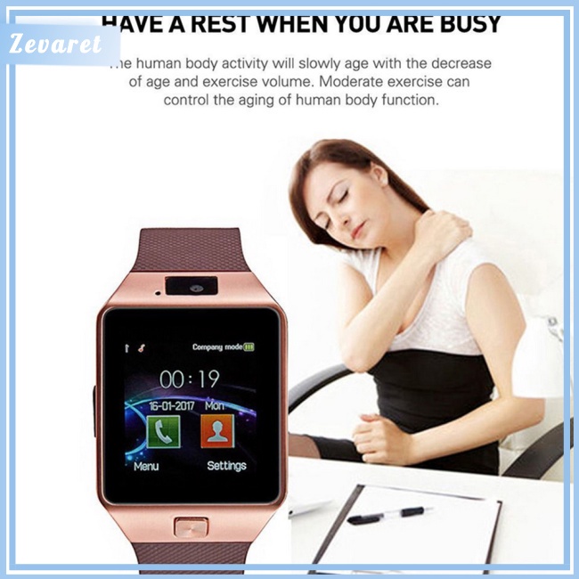 Đồng Hồ Thông Minh Zevaret Dz09 Hỗ Trợ Thẻ Tf Ram 128m+Rm 64m Tương Thích Với Samsung Huawei