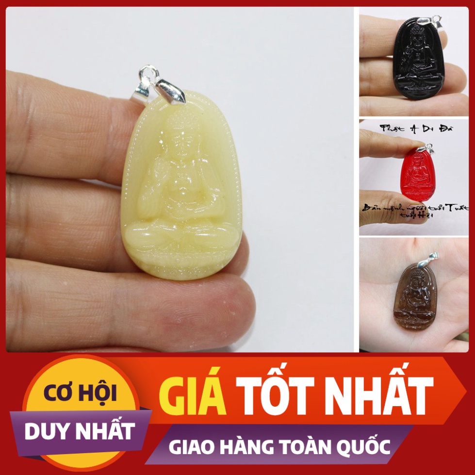 ((GIÁ GỐC )) Mặt dây chuyền phật A Di Đà size nhỏ - Bản mệnh tuổi Tuất, Hợi - mặt phật - tượng phật - vòng cổ mặt phật