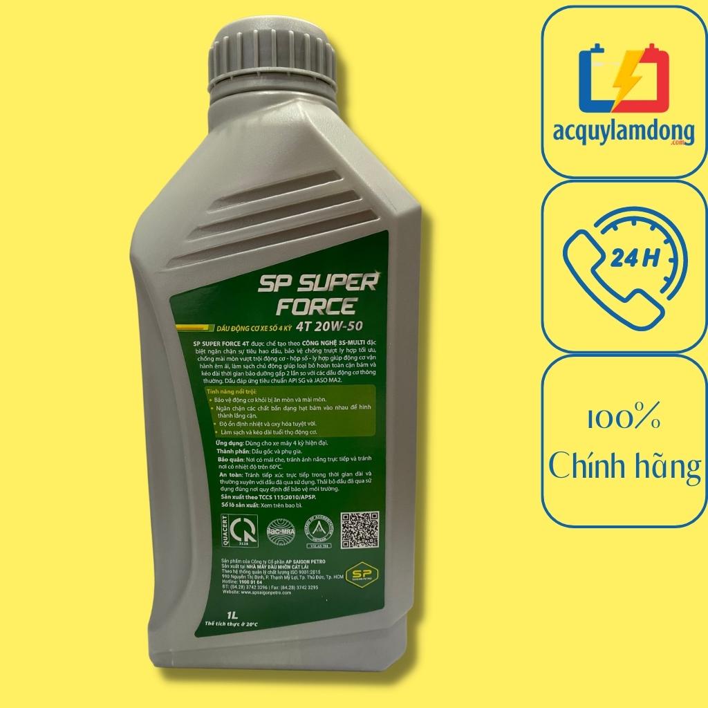 DẦU NHỚT XE SỐ  SP SUPER FORCE 4T SG 20W-50  dùng cho xe HONDA BLADE,YAMAHA JUPITER,Wave125,Wave Z,Wave RSX...