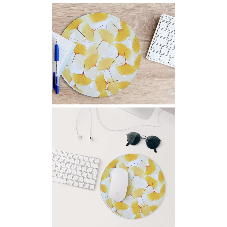 Tấm Lót Chuột Hình Tròn Cỡ Nhỏ Bằng Silicon Họa Tiết Hoạt Hình Độc Đáo Tiện Dụng Cho Văn Phòng