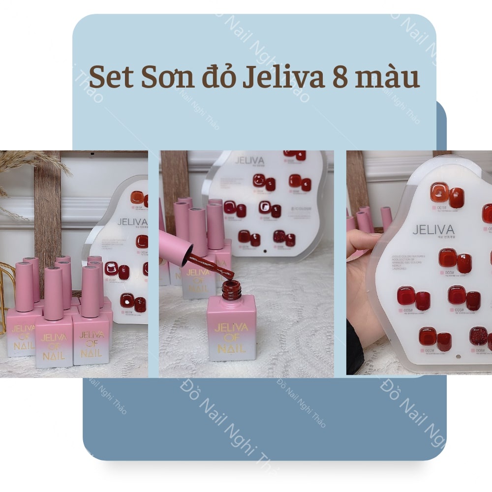 Set Sơn đỏ Jeliva 8 màu