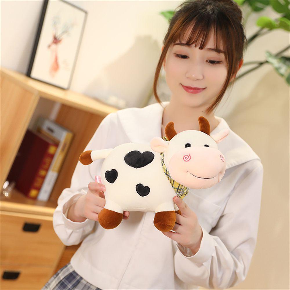 Bò Nhồi Bông Mềm Mại Dễ Thương Dành Cho Bé Gái