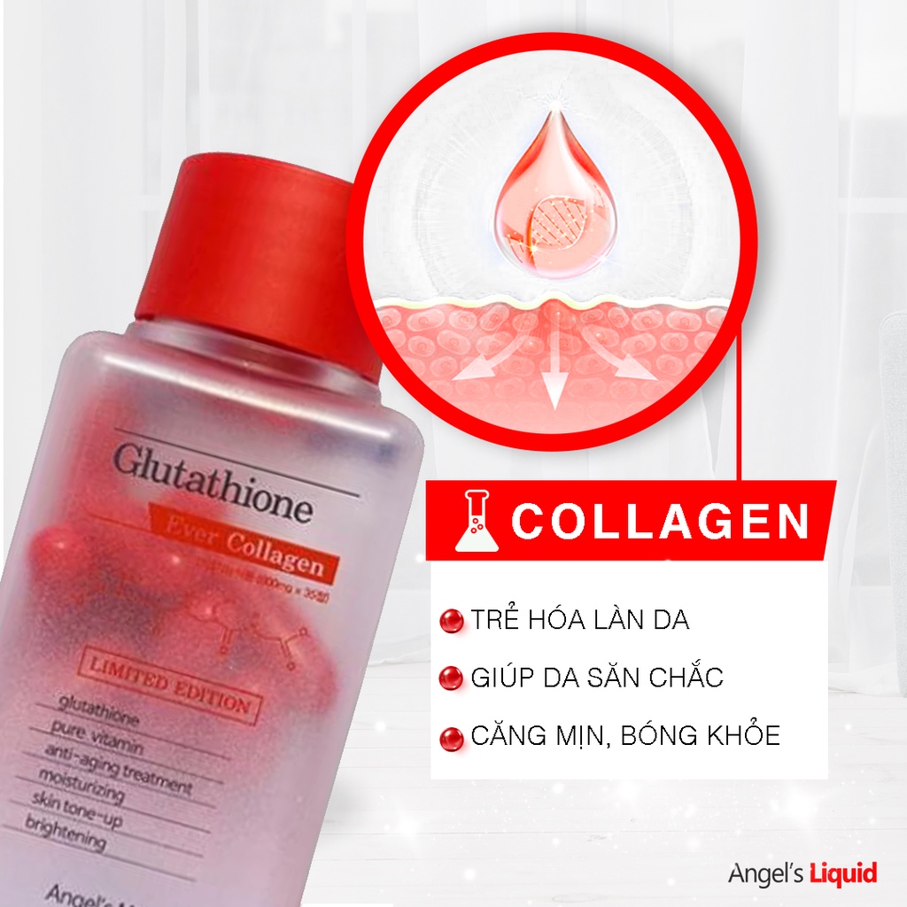 [CHÍNH HÀNG] Viên uống trắng da Glutathione Ever Collagen [72 Viên]