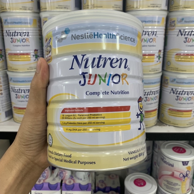 Sữa bột nutren junior 800g hương vani chính hãng