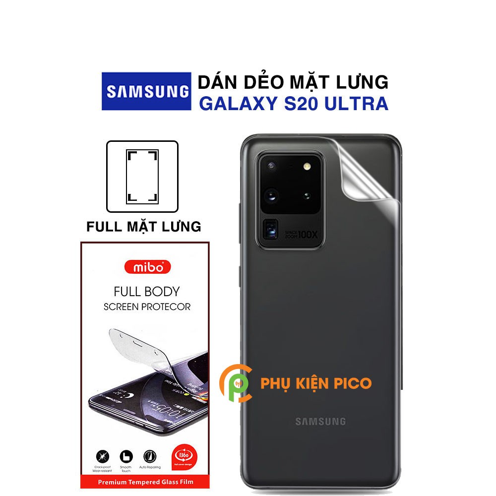 Dán lưng Samsung S20 Ultra PPF full mặt lưng PPF tự phục hồi vết xước chính hãng Mibo - Dán dẻo Samsung Galaxy S20 Ultra