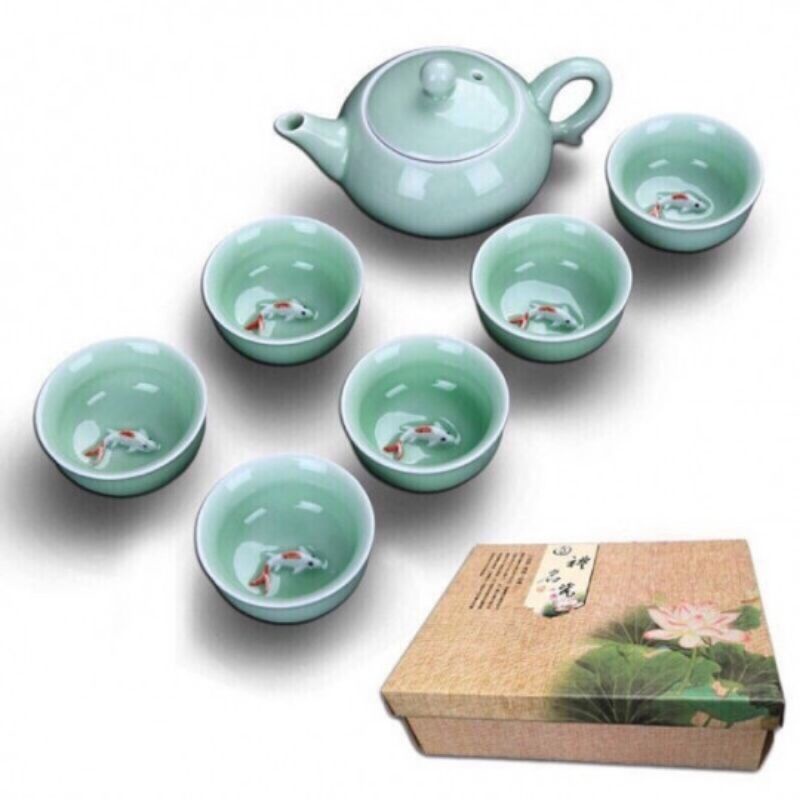 Bộ bình trà cá Koi