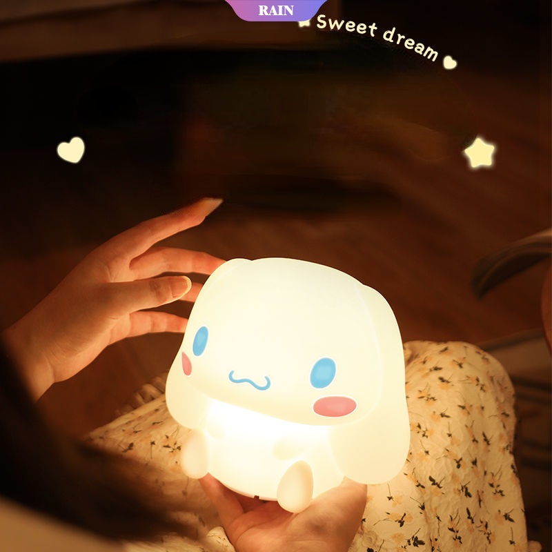 Đèn Ngủ Nhỏ Mềm Mại Hình Sanrio Cinnamoroll Dễ Thương Dùng Trang Trí Phòng Ngủ