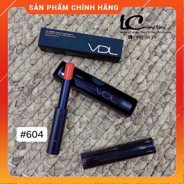 Son Lì VDL màu 604- Cam đỏ vô cùng Cá Tính và Nóng Bỏng