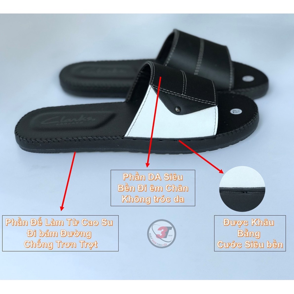 Dép Quai Ngang Nam Khóa LV , Đã Khâu (May ) Quai Siêu Bền, êm chân , DA Không Tróc , Đi mưa Thoải mái , Mẫu Mới Nhất