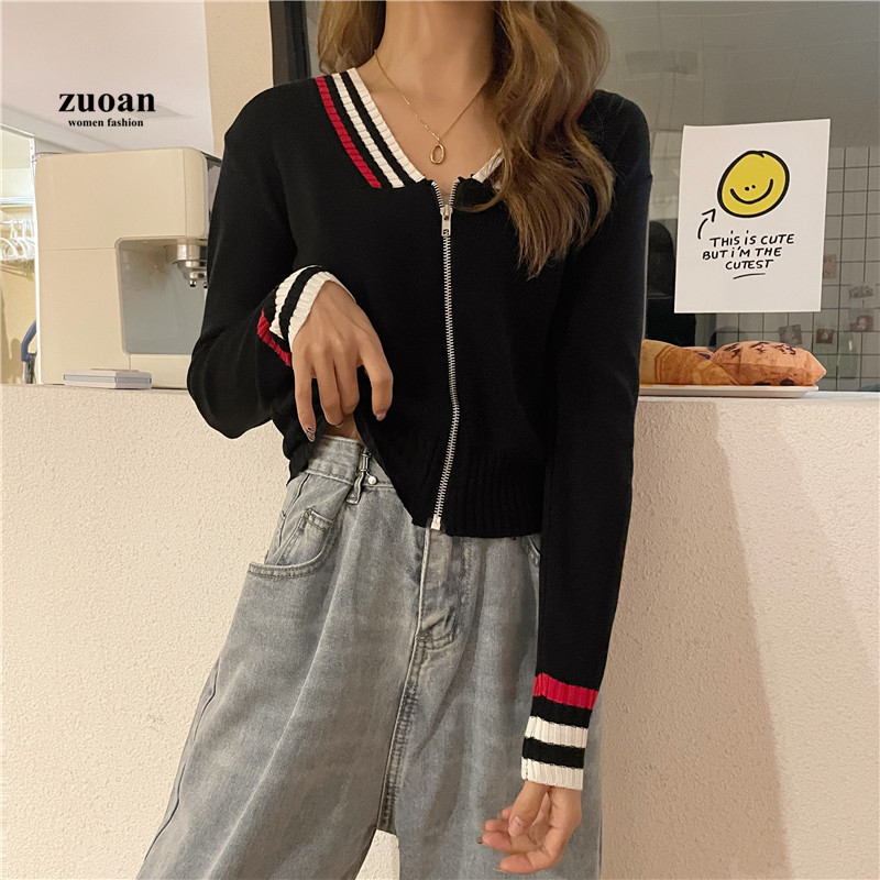 SUXI Áo Len Dài Tay Cổ Chữ V Thời Trang Theo Phong Cách Hàn Quốc Dành Cho Nữ