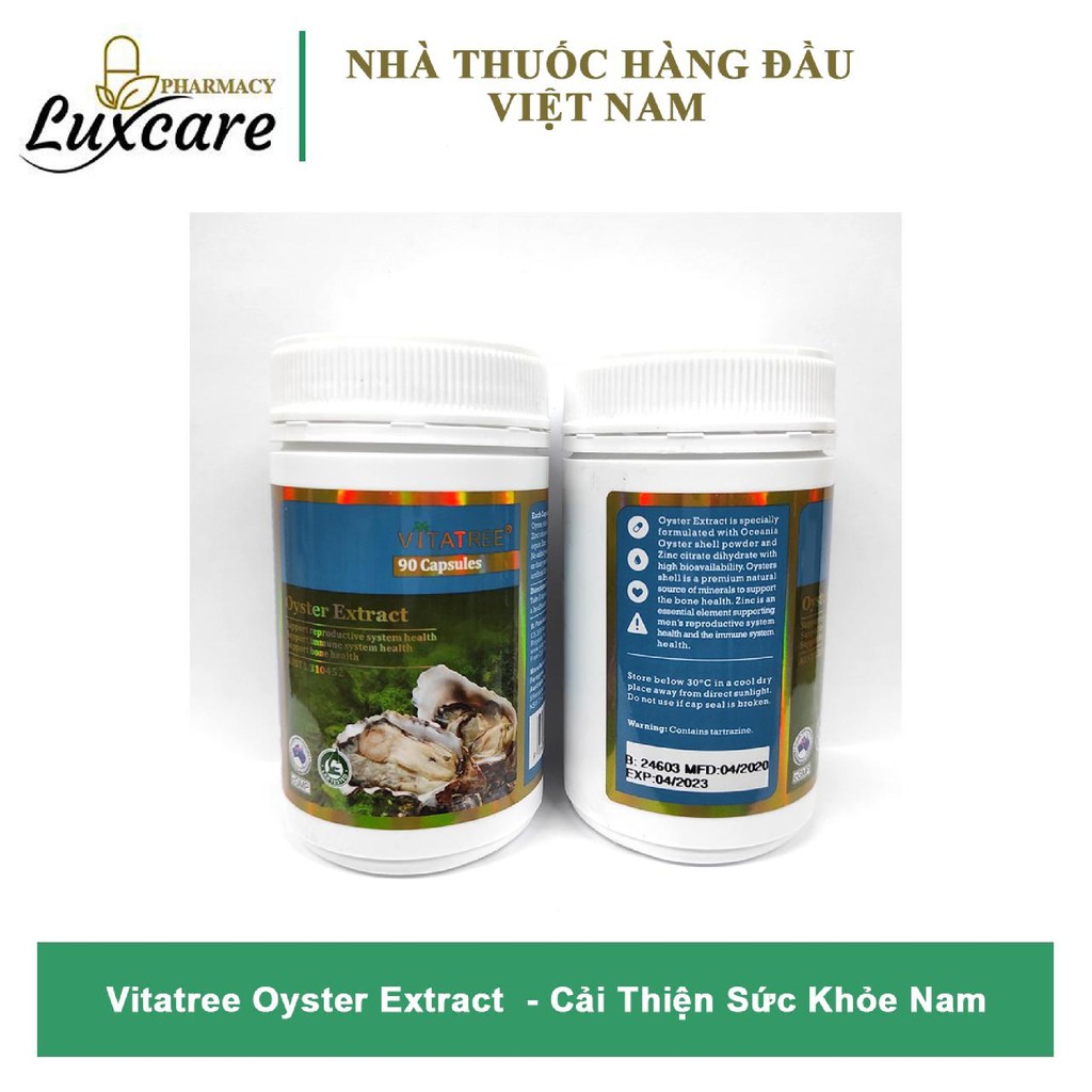 Vitatree Oyster Extract- Viên uống cải thiện sinh lý tinh chất hàu biển (hộp 90 viên)