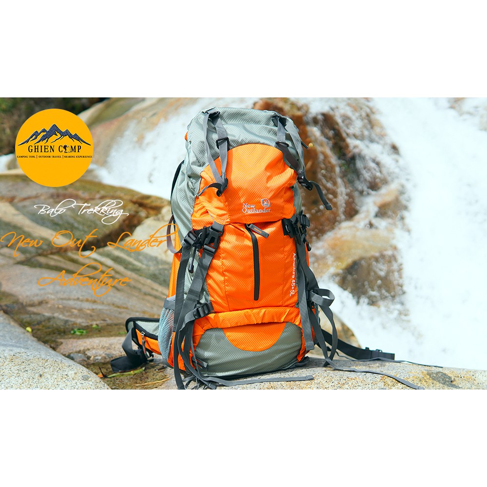 Balo Du Lịch Leo Núi Trekking New OutLander Advendture 50L Extra Có Khung Nhôm Trợ Lực-BP50