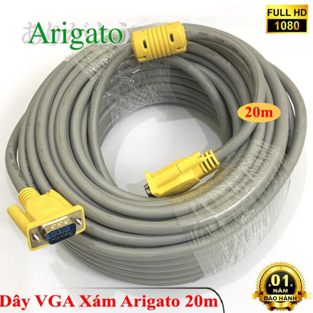 DÂY VGA 20m XÁM ARIGATO | BigBuy360 - bigbuy360.vn
