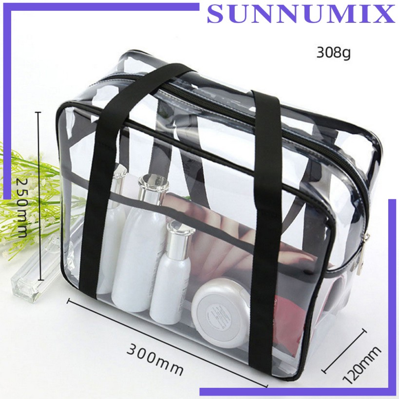 Túi Xách Nhựa PVC Trong Suốt Đựng Mỹ Phẩm Đi Biển Tiện Dụng Cho Nam Và Nữ