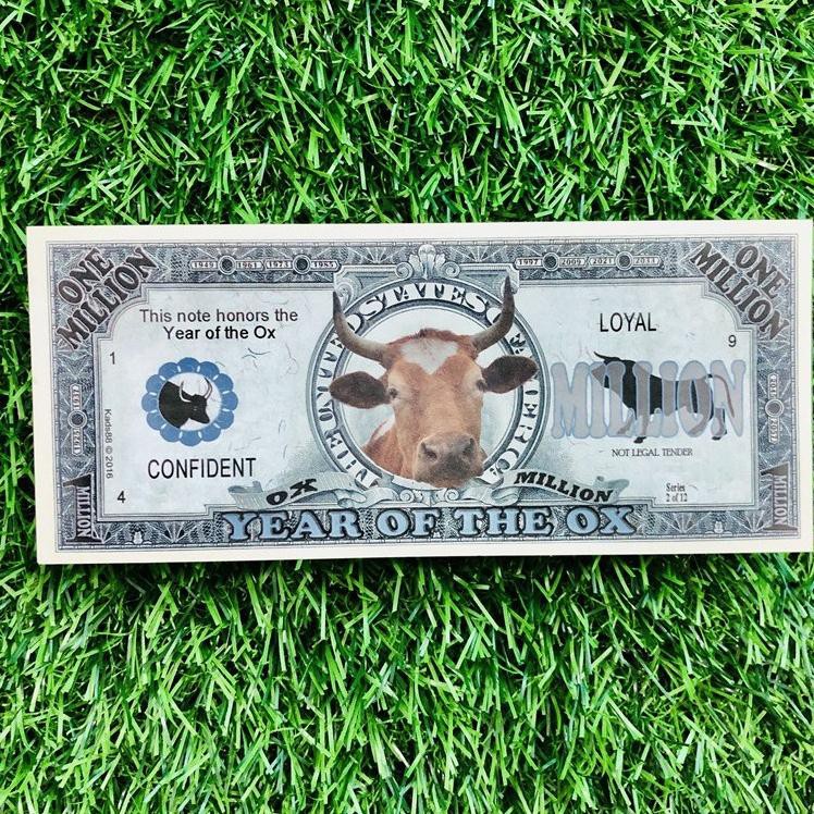 Tiền Lưu Niệm Hình Con Trâu 1 Triệu Đô Mỹ- Tặng Kèm Bao Lì Xì 2021 | BigBuy360 - bigbuy360.vn