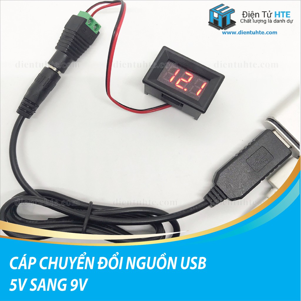 CÁP CHUYỂN ĐỔI NGUỒN USB 5V SANG 9V