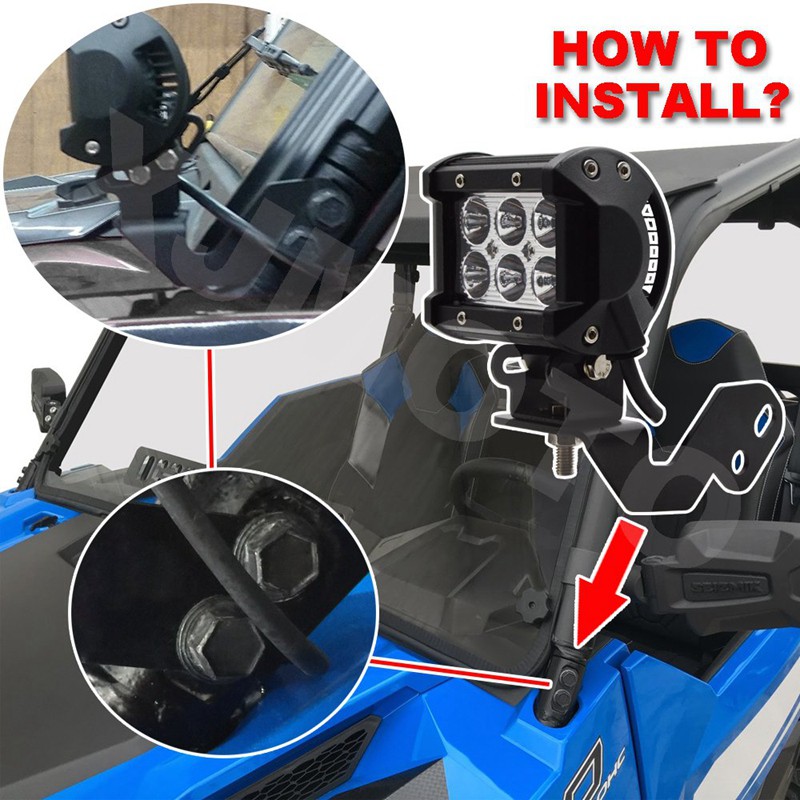 YAMAHA Giá Đỡ Đèn Led Cho Xe 2014-2018 Polaris Rzr Xp 1000 Và 2015-2018 Rzr 900 S900 S1000 Eps-1