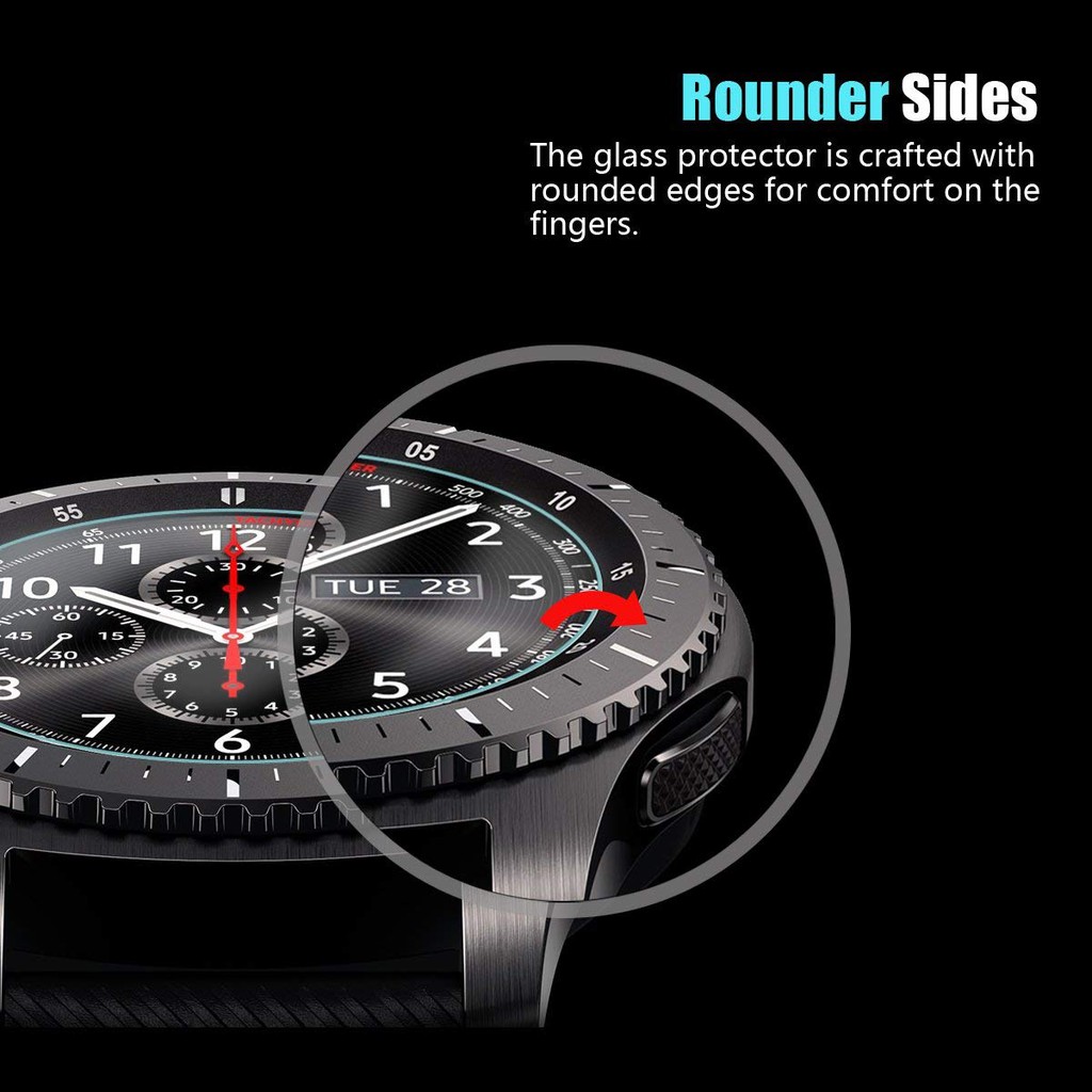 Set 2 Kính Cường Lực Bảo Vệ Màn Hình Đồng Hồ Samsung Galaxy Watch 46mm Gear S3 Frontier / Gear Sport / Galaxy Watch 42mm