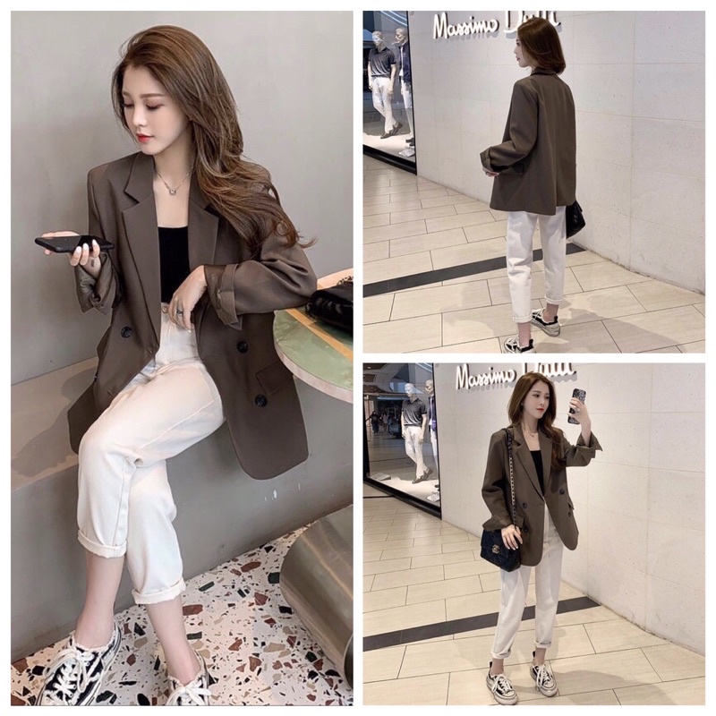  Áo Khoác Blazer Dáng Rộng Thời Trang Xuân Hè 2021 Cho Nữ