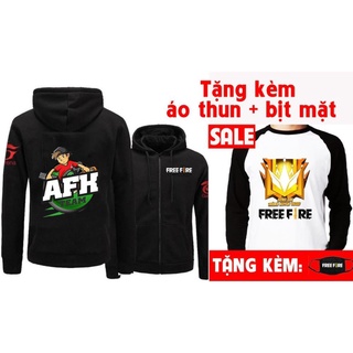 Áo khoác free fire team afk tặng bịt mặt áo thun ff