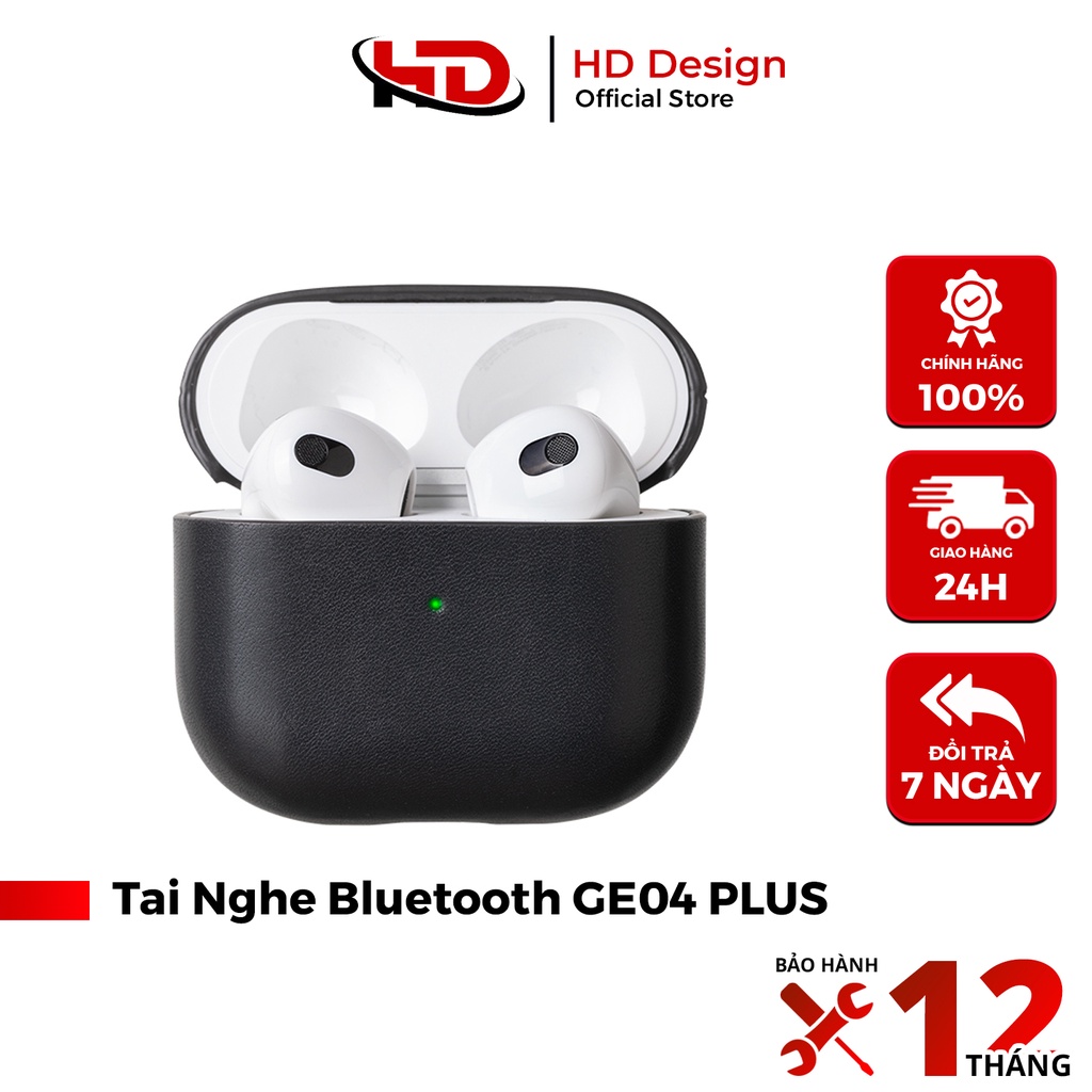 Tai Nghe Bluetooth Không Dây GE04 PLUS Âm Thanh Vòm - Định Vị - Đổi Tên - Sạc Không Dây - Cảm Biến - Chính Hãng HD DES