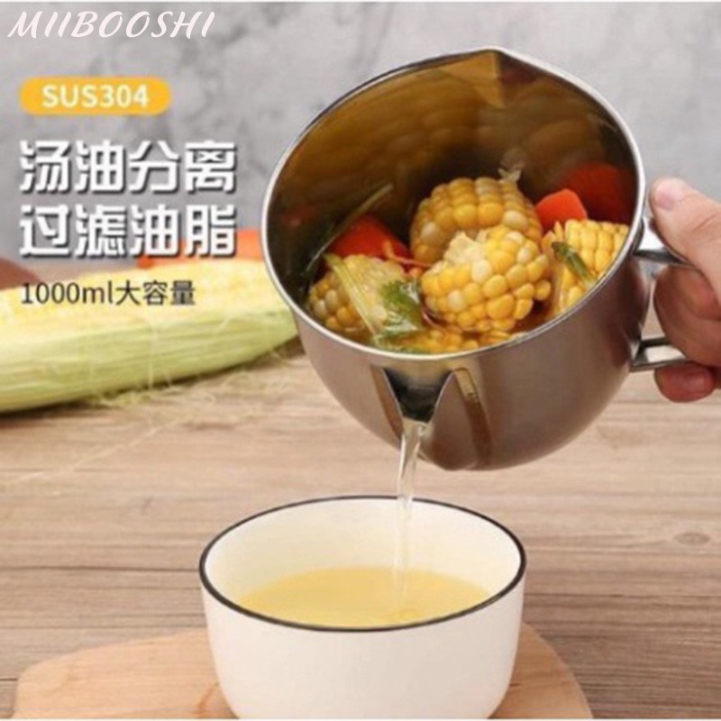 Ca Gạn Dầu Mỡ Tách Dầu Inox 304, Bình Lọc Dầu Mỡ, Âu Tô Gạn Mỡ, Loại Bỏ Chất Béo Trong Soup, Nước Dùng, Canh Lẩu ...