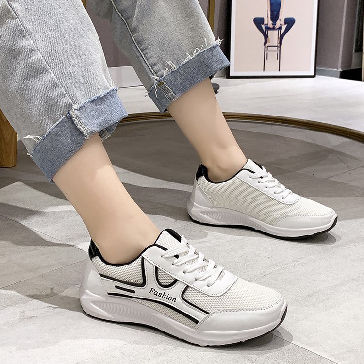 Giày thể thao nữ động trẻ trung Sneakers💥, giày thể thao phong cách Hàn Quốc màu trắng | BigBuy360 - bigbuy360.vn