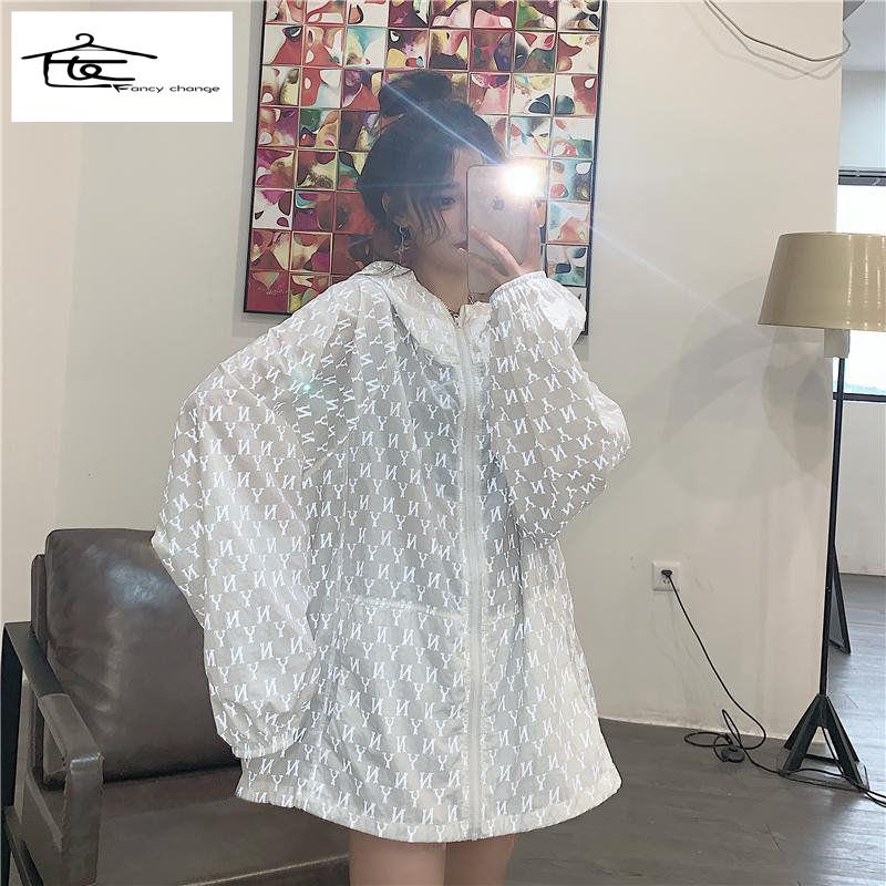 Áo Khoác Chống Nắng Mỏng Tay Dài Dáng Rộng Phản Quang Phong Cách Hàn Quốc Thời Trang Mùa Hè Cho Học Sinh