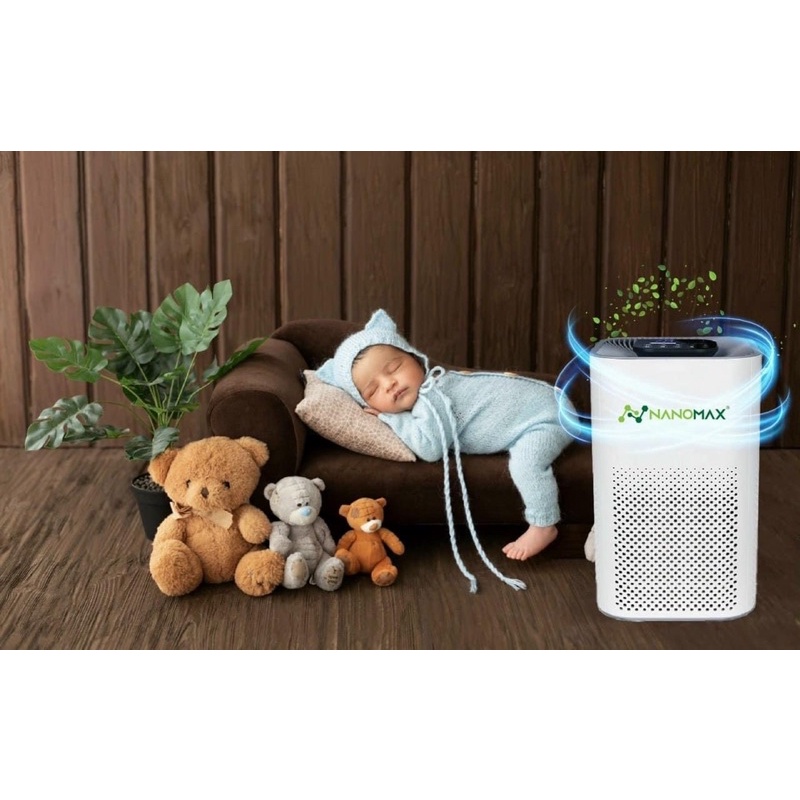 Máy Lọc Không Khí NANOMAX A-01, Bộ Lọc HEPA 4 Lớp Lọc Bụi Mịn, Màn Hình Cảm Ứng Tích Hợp Điện Thoại Thông Minh