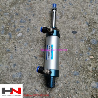 Xi lanh khí nén tròn mal 32X50 và van tiết lưu