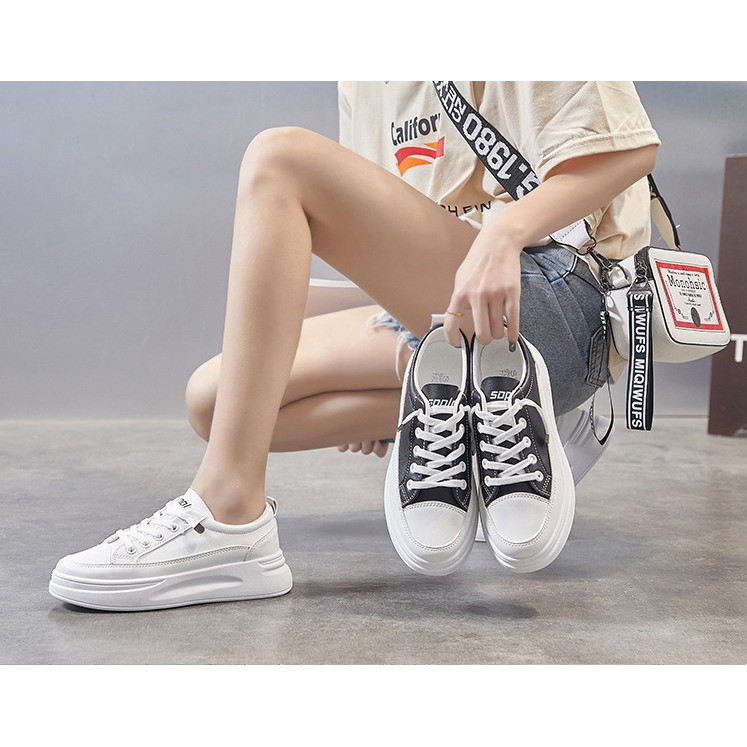 GIÀY THỂ THAO NỮ XINH XẮN. KIỂU DÁNG THỂ THAO NĂNG ĐỘNG. ĐỘN ĐẾ 4CM TĂNG CHIỀU CAO HIỆU QUẢ. | BigBuy360 - bigbuy360.vn