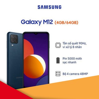 Điện Thoại Samsung Galaxy M12 (4GB/64GB) Fullbox Nguyên Seal Chính Hãng SGM12   - smartphone chất