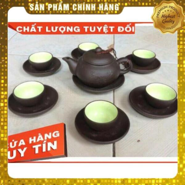 Giá hủy diệt - Ấm chén tử sa tâm sen kèm khay
