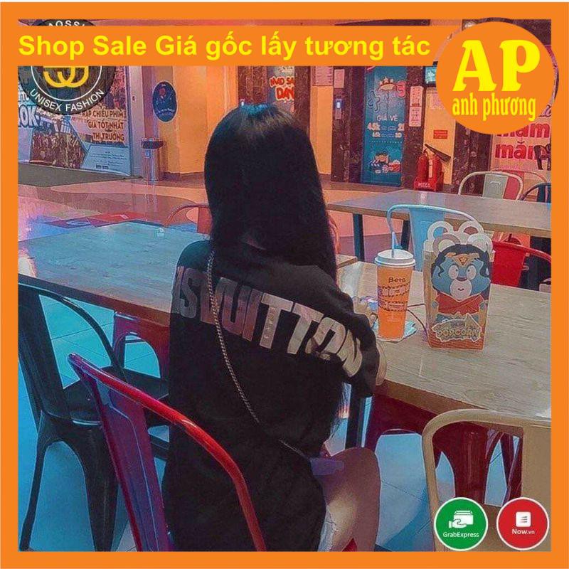 Áo phông tay lỡ Luôn vui tươi in lưng cotton loại 1 tráng gương Unisex nam nữ