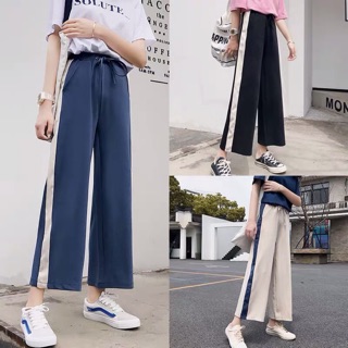 Quần Vải Culotte sọc ( Có ảnh thật )