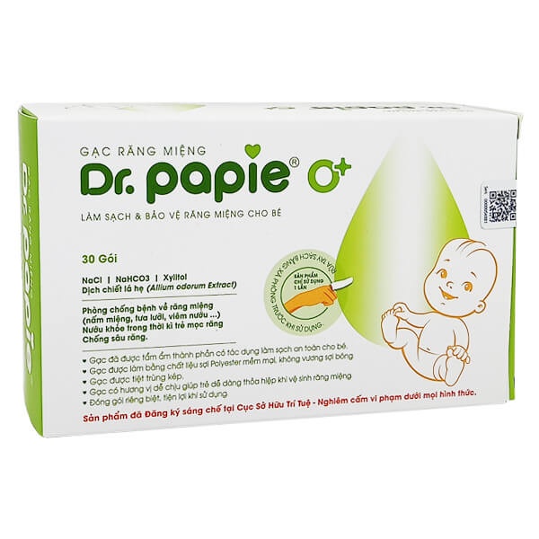 Gạc Rơ Lưỡi Dr. Papie  cho bé sơ sinh hàng chính hãng